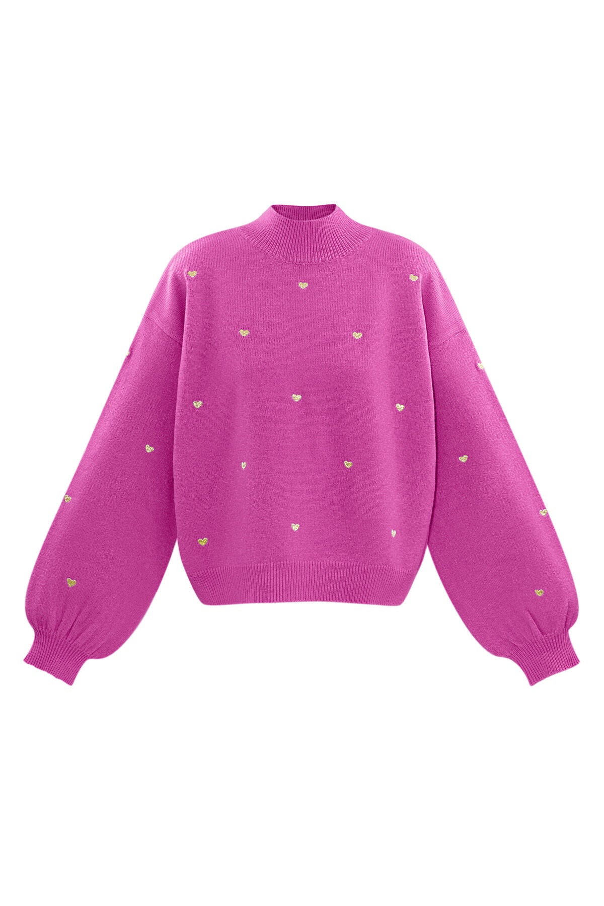 Acryl Strickpullover Casual Herz Muster Herbst/Winter