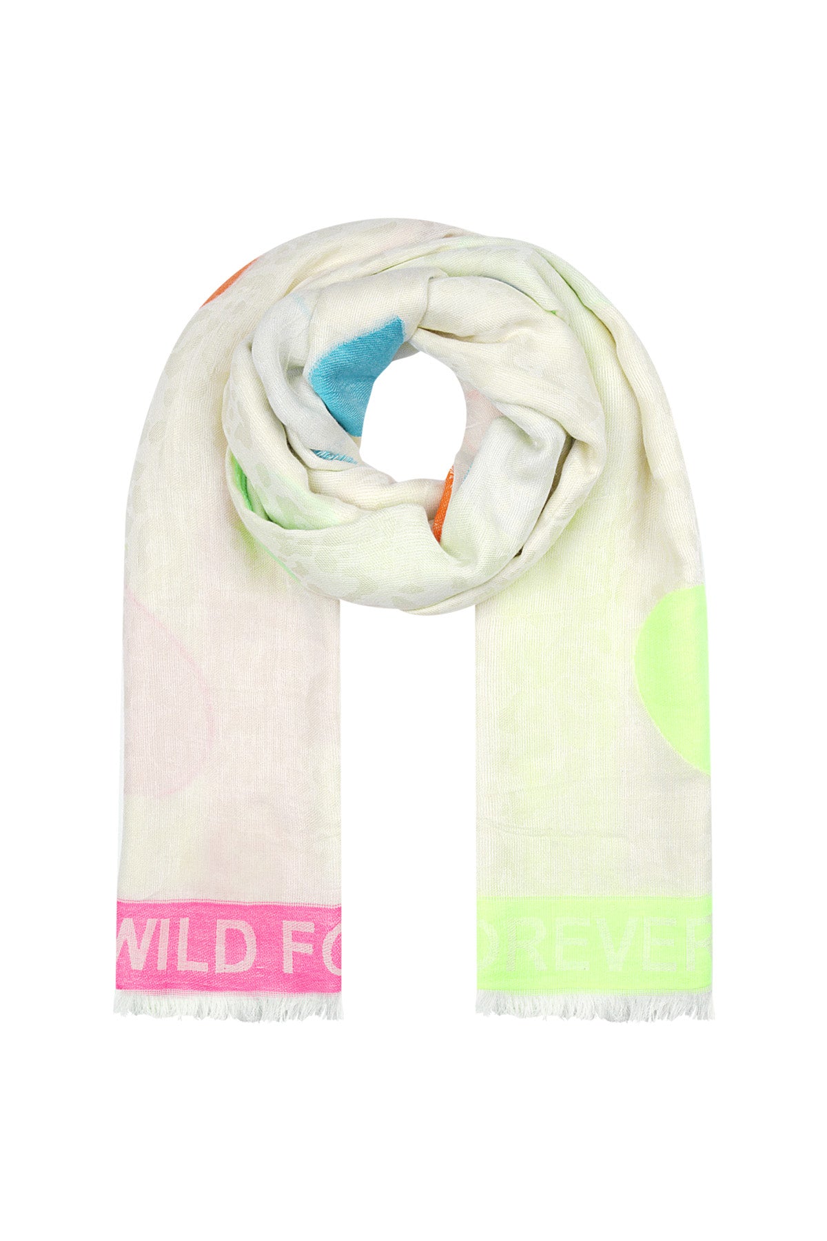 Schal mit buntem Print – mehrfarbig