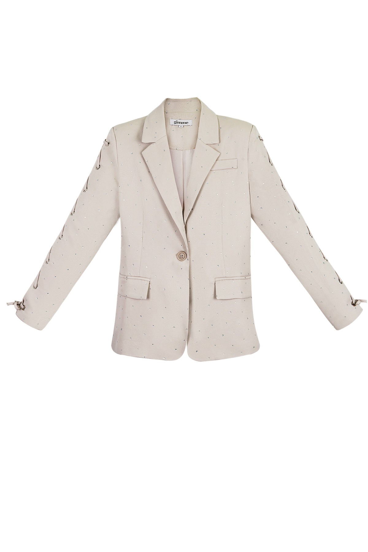 Polyester Damen-Blazer-Set mit Schnürmanschetten