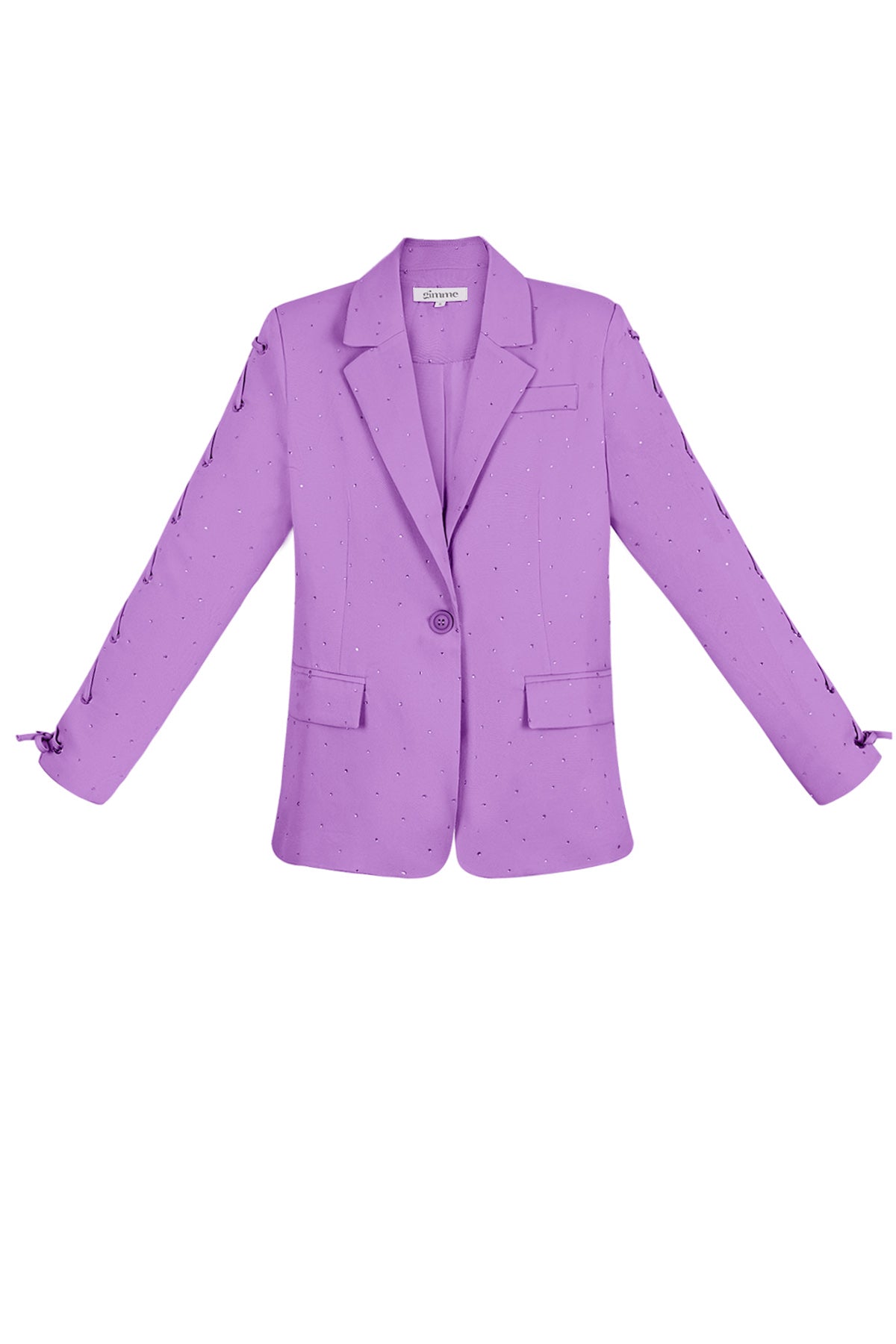Polyester Damen-Blazer-Set mit Schnürmanschetten
