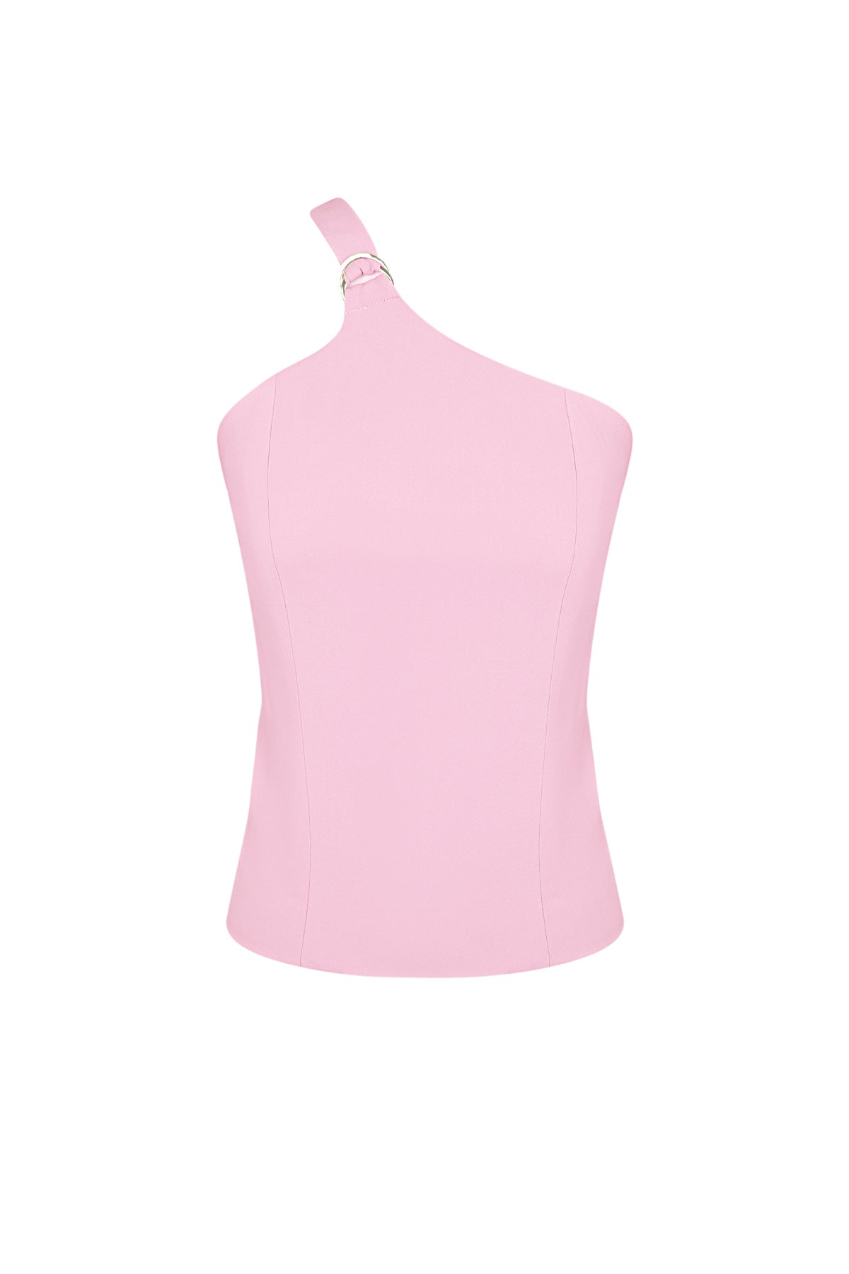 Polyester Damen Oberteil Ärmellos Ein-Schulter Asymmetrisches Design