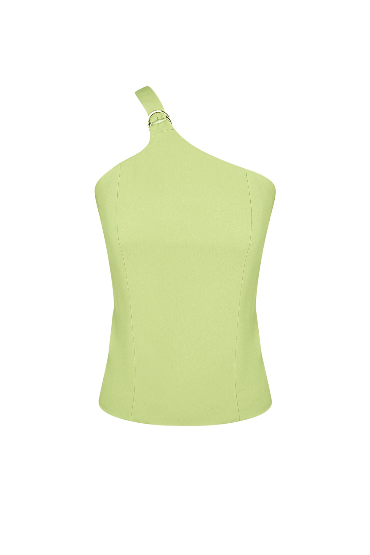 Polyester Damen Oberteil Ärmellos Ein-Schulter Asymmetrisches Design