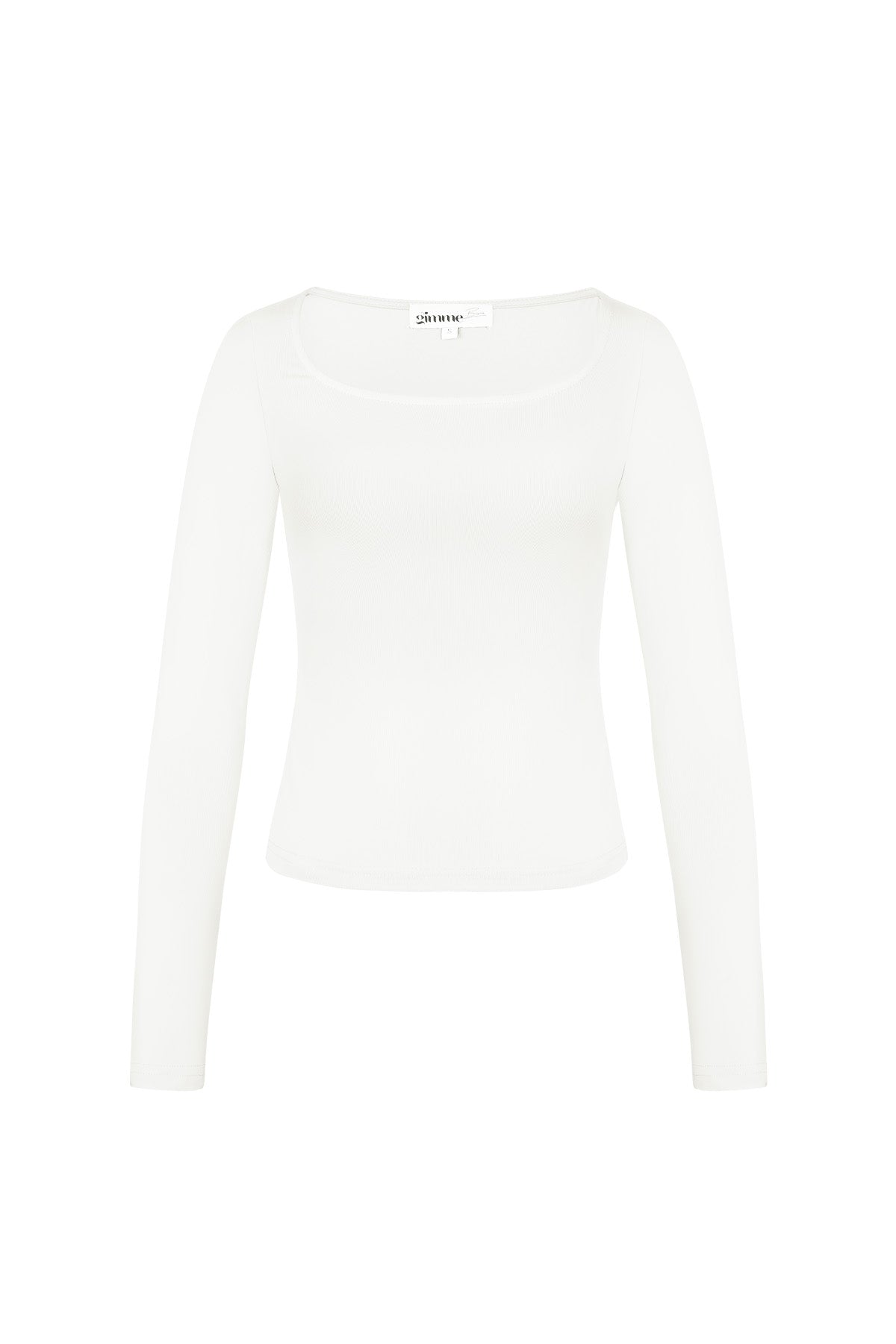 Polyester Damen Langarm-Crop-Top Quadratischer Ausschnitt Bodycon Passform