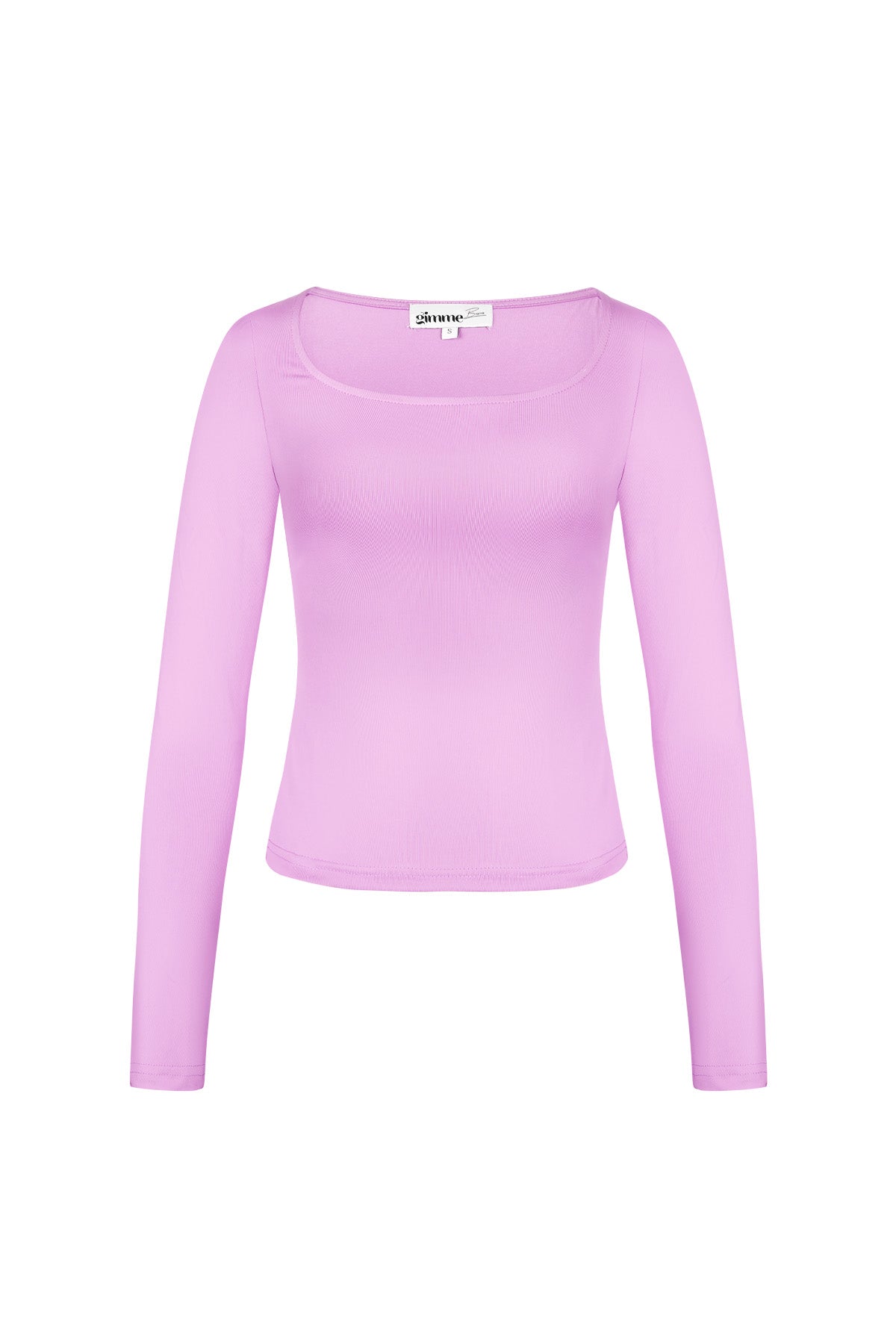 Polyester Damen Langarm-Crop-Top Quadratischer Ausschnitt Bodycon Passform