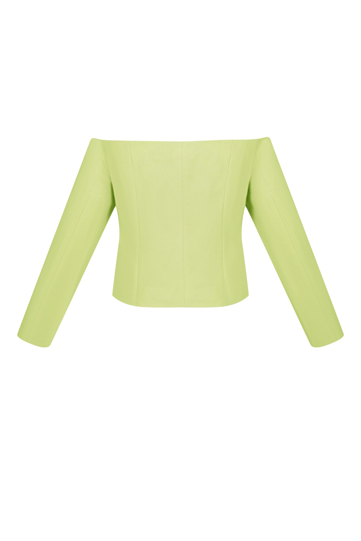 Polyester Damen Off-Shoulder Langarm Oberteil Knopfleiste Design