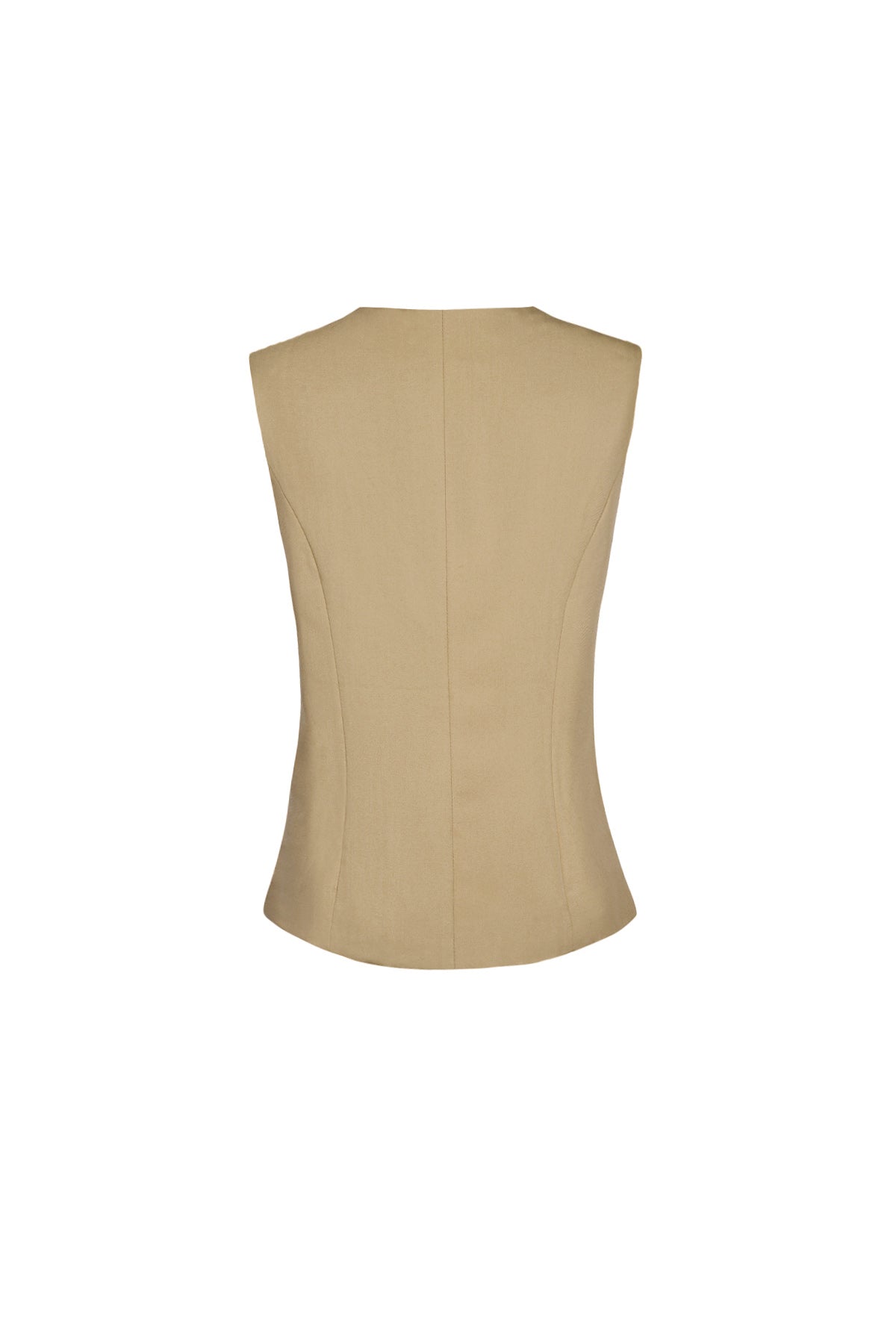 Polyester Damen Ärmelloses Oberteil Strukturiert Knopfverschluss Design