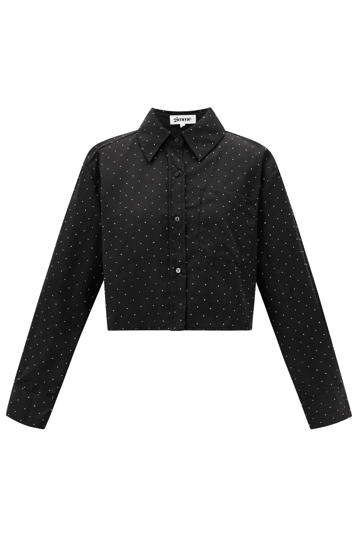Baumwolle Damen Kurzbluse Klassische Knopfleiste