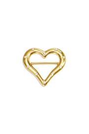 Seidenschalclip in Herzform, schlichter Edelstahl, Alltagsaccessoire