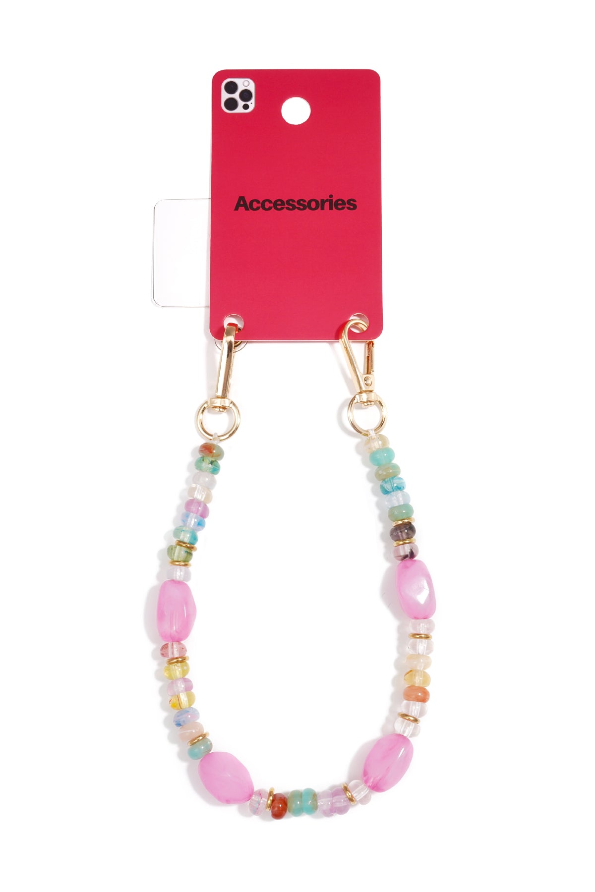 Handykette aus Perlen, schlichtes Acryl, Alltagsaccessoire