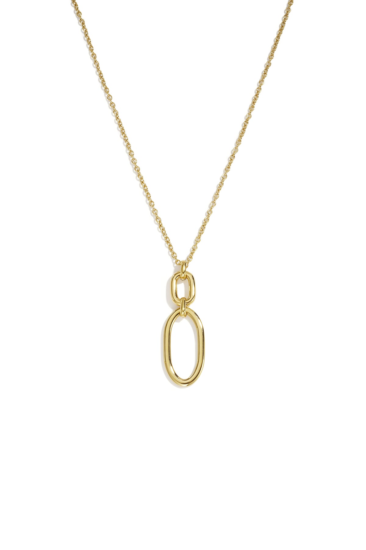 Halsketten mit Anhänger aus Edelstahl, Ellipsenform, schlichte Serie „Alltagsschmuck“, Damenschmuck