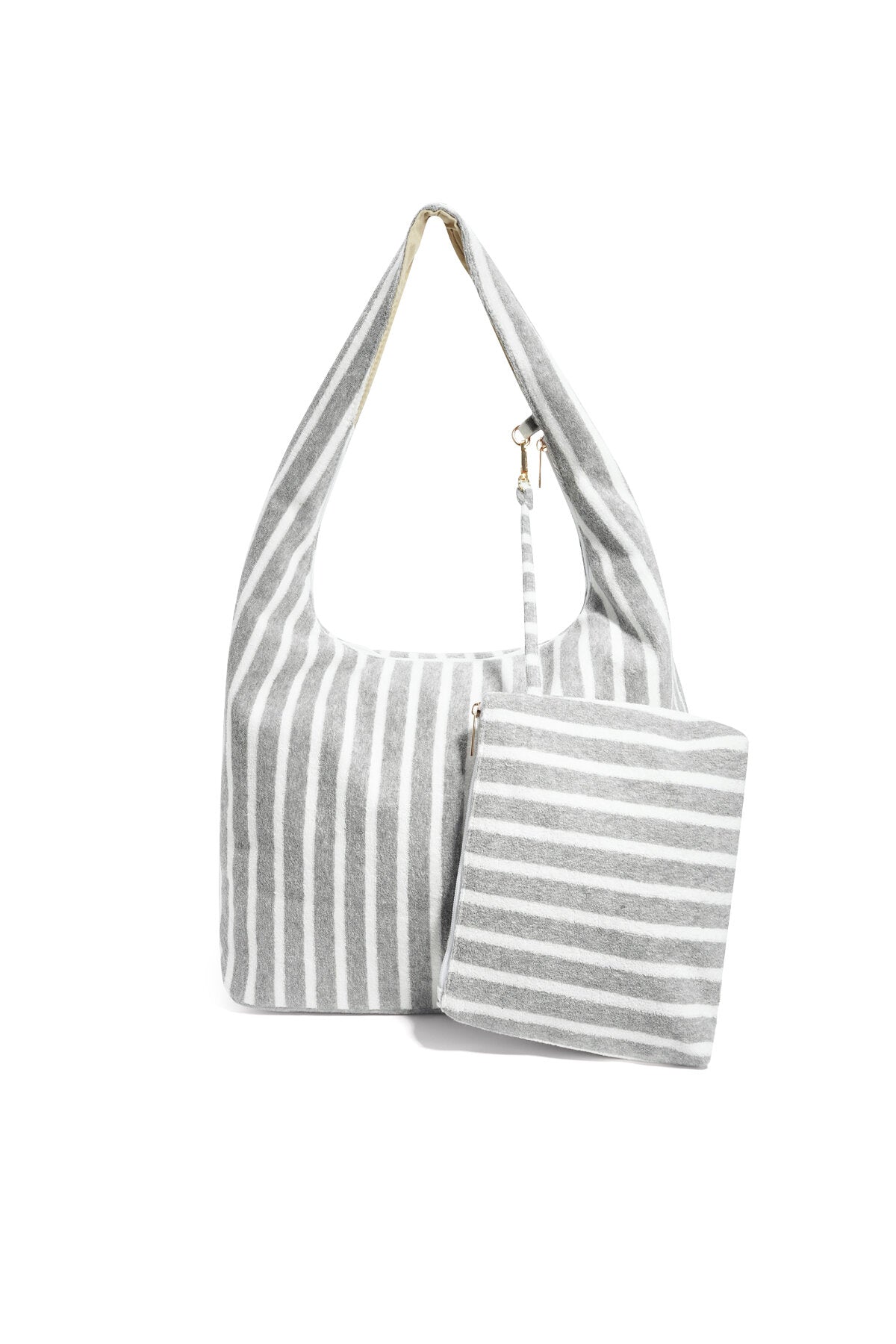 Einkaufstaschen, gestreift, schlicht, aus Polyester, Alltagsaccessoires