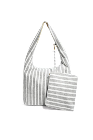 Einkaufstaschen, gestreift, schlicht, aus Polyester, Alltagsaccessoires