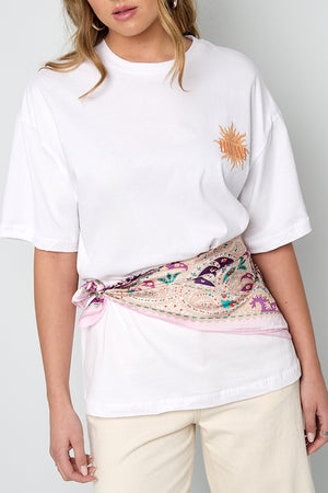 Sommerschals, Blumenmuster, lässig, Polyester, Alltagsaccessoires