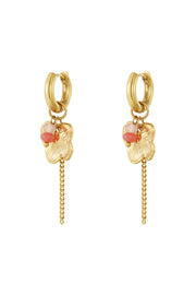 Edelstahl Tropfen Ohrringe Blume Casual Täglich Einfache Serie frauen schmuck