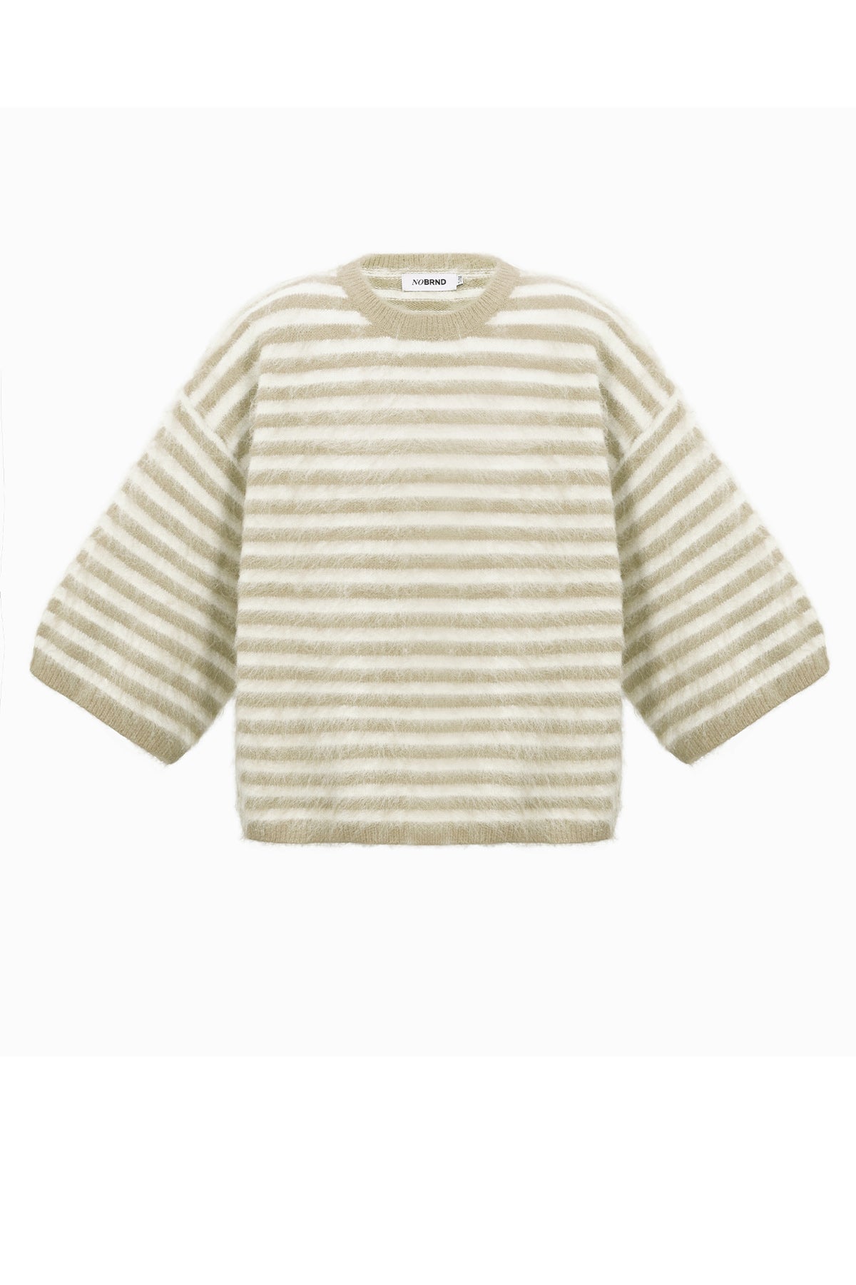 Strickpullover aus Polyesterfaser (Polyester), gestreift, lässige Herbst-/Winterkleidung