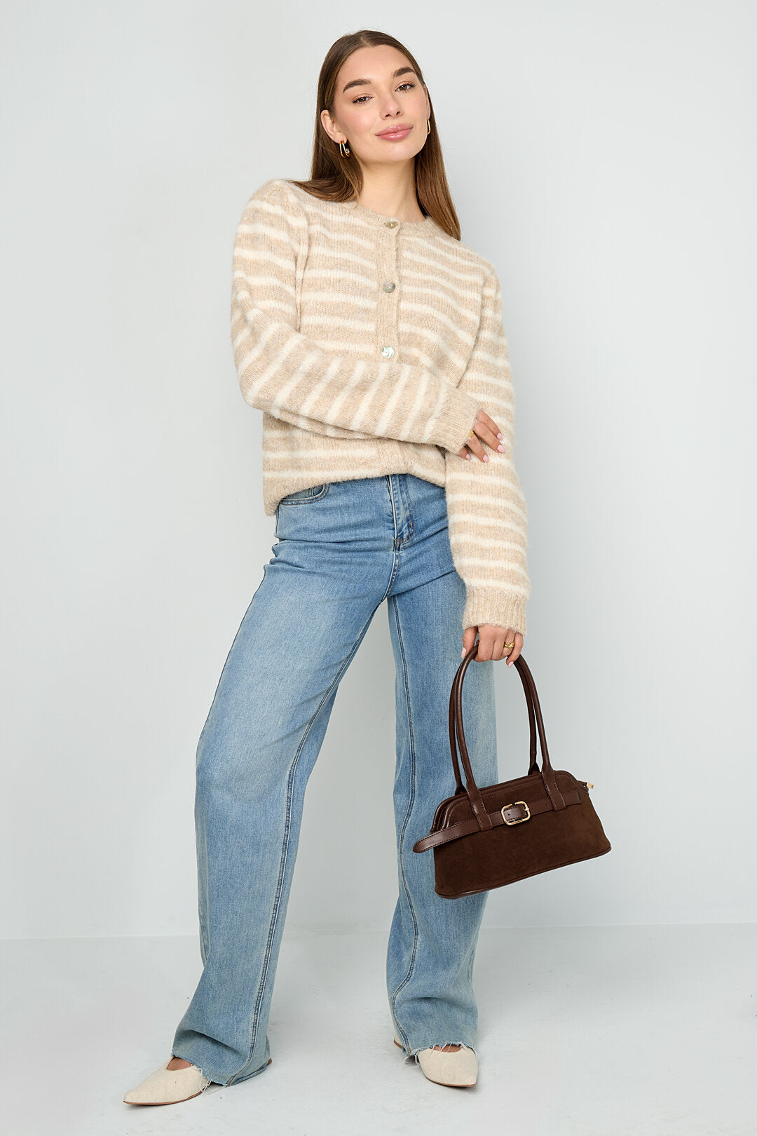 Gestreifter Cardigan
