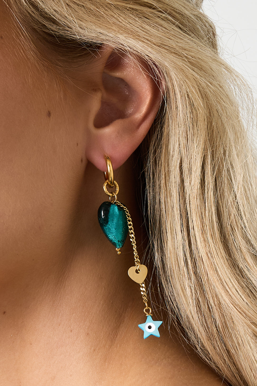 Edelstahl Tropfen Ohrringe Herz Casual Täglich Einfache Serie frauen schmuck