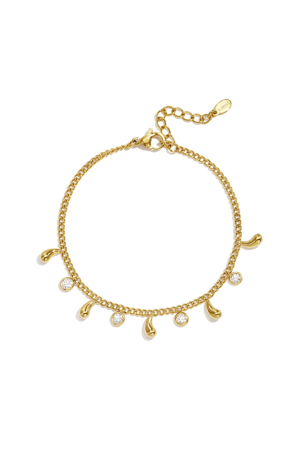 Strass-Charm-Armbänder, Tropfenform, schlichte Alltags-Serie, Damenschmuck