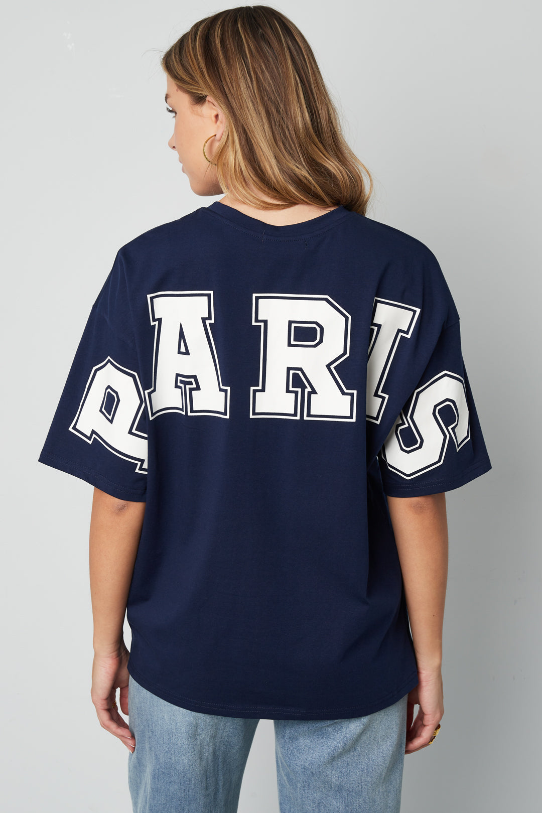 Cotton Damen T-Shirt Casual Letters