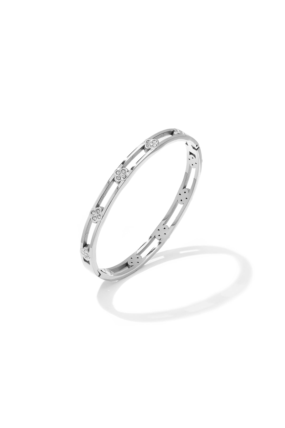 Edelstahl-Armreifen Clover Simple Daily Simple Serie Damenschmuck