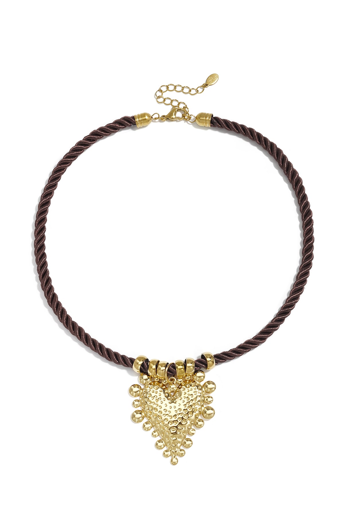 Geflochtene Halskette aus Edelstahl, Herzform, schlichte Alltags-Serie, Damenschmuck
