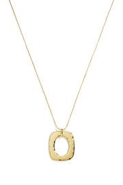 Lange Halskette aus Edelstahl, geometrische Form, schlichte Alltags-Serie, Damenschmuck