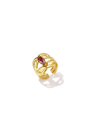 Statement-Ringe aus Edelstahl, unregelmäßige Form, lässig-schlichte Serie, Damenschmuck