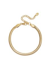 Armband flach Fischgrät schmal - 4.0MM