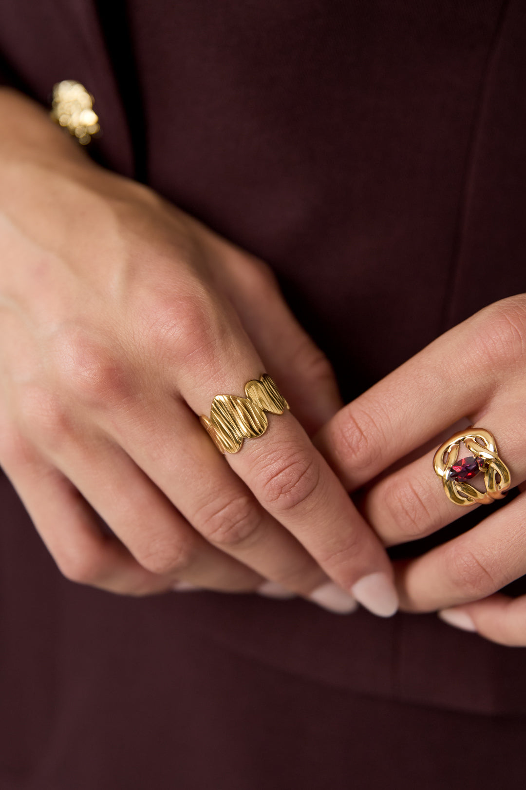 Minimalistische Ringe aus Edelstahl, Herzform, schlichte Alltags-Serie, Damenschmuck
