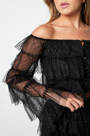 Stylish Black Long Sleeve Top for Spring/Summer