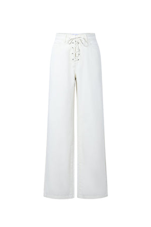 Gimme Off-White Straight Denim Pants - All Fit Comfort