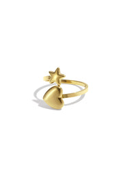 Ring mit Herz und Stern