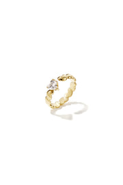 Ring mit abwechselnden Herzen und Zirkonia