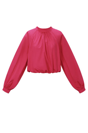 Gimme Cotton Woven Casual Long Sleeve Tops