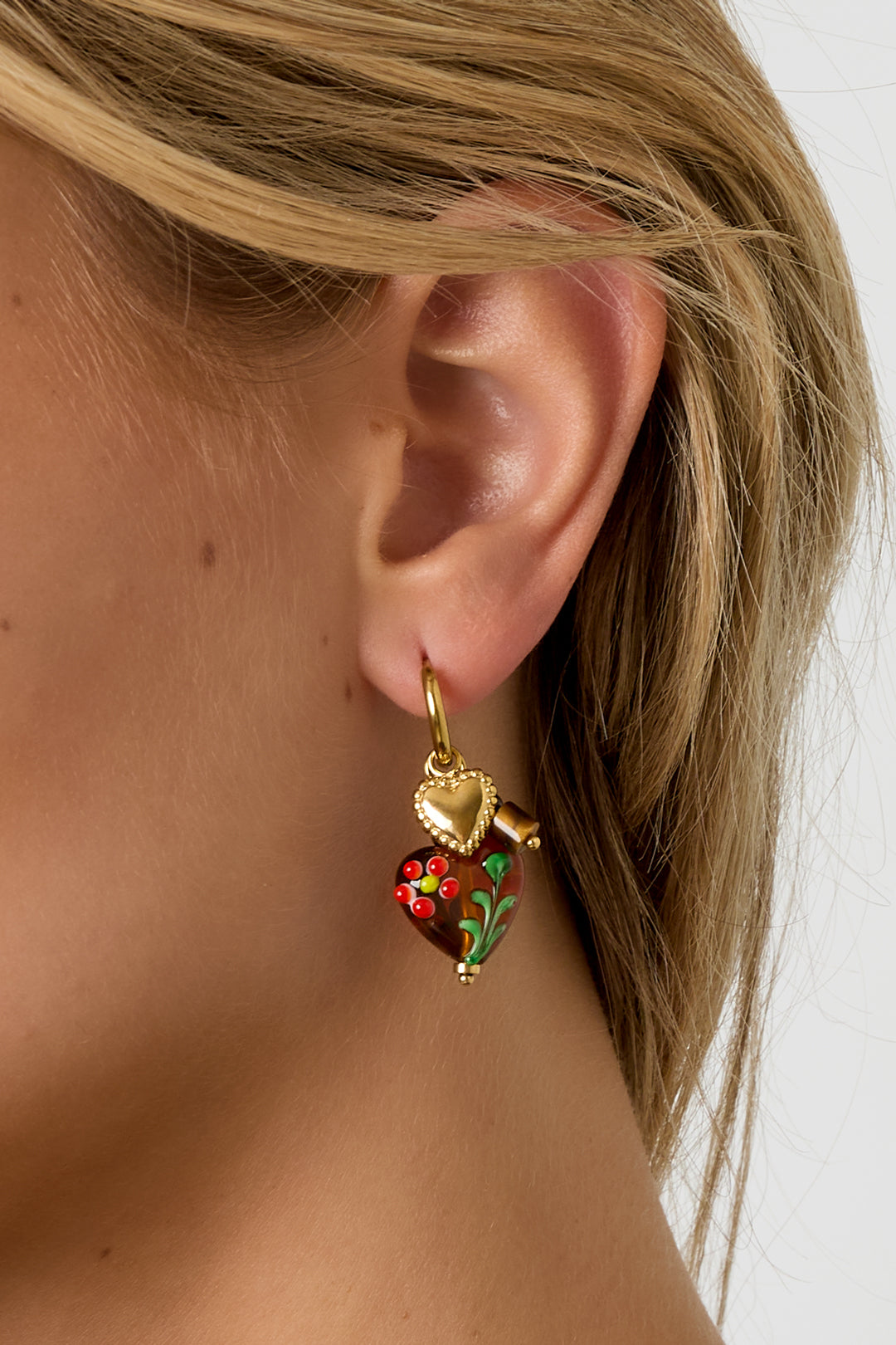 Edelstahl Tropfen Ohrringe Herz Casual Täglich Einfache Serie frauen schmuck