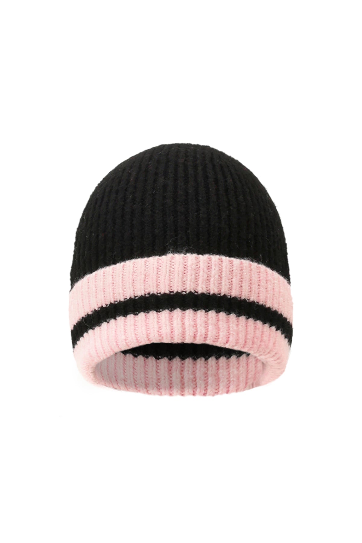 Gestreifte Beanie, lässiges Polyester, Alltagsaccessoire