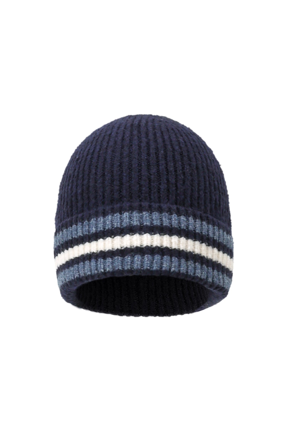 Gestreifte Beanie, lässiges Polyester, Alltagsaccessoire