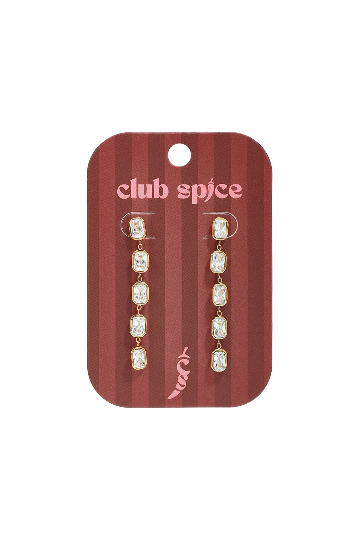 Elegante, geometrische Hängeohrringe aus Edelstahl für festliche Anlässe/Partys – Luxus-Schmuckserie für Damen