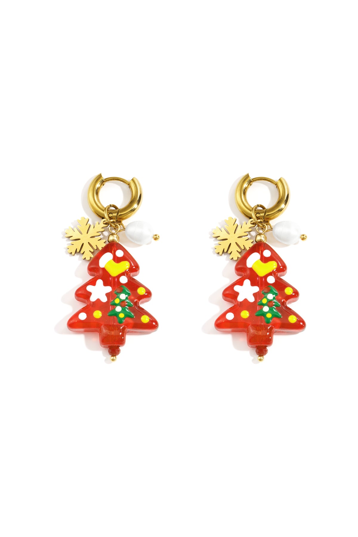 Edelstahl Tropfen Ohrringe pflanze Casual Weihnachten Einfache Serie frauen schmuck