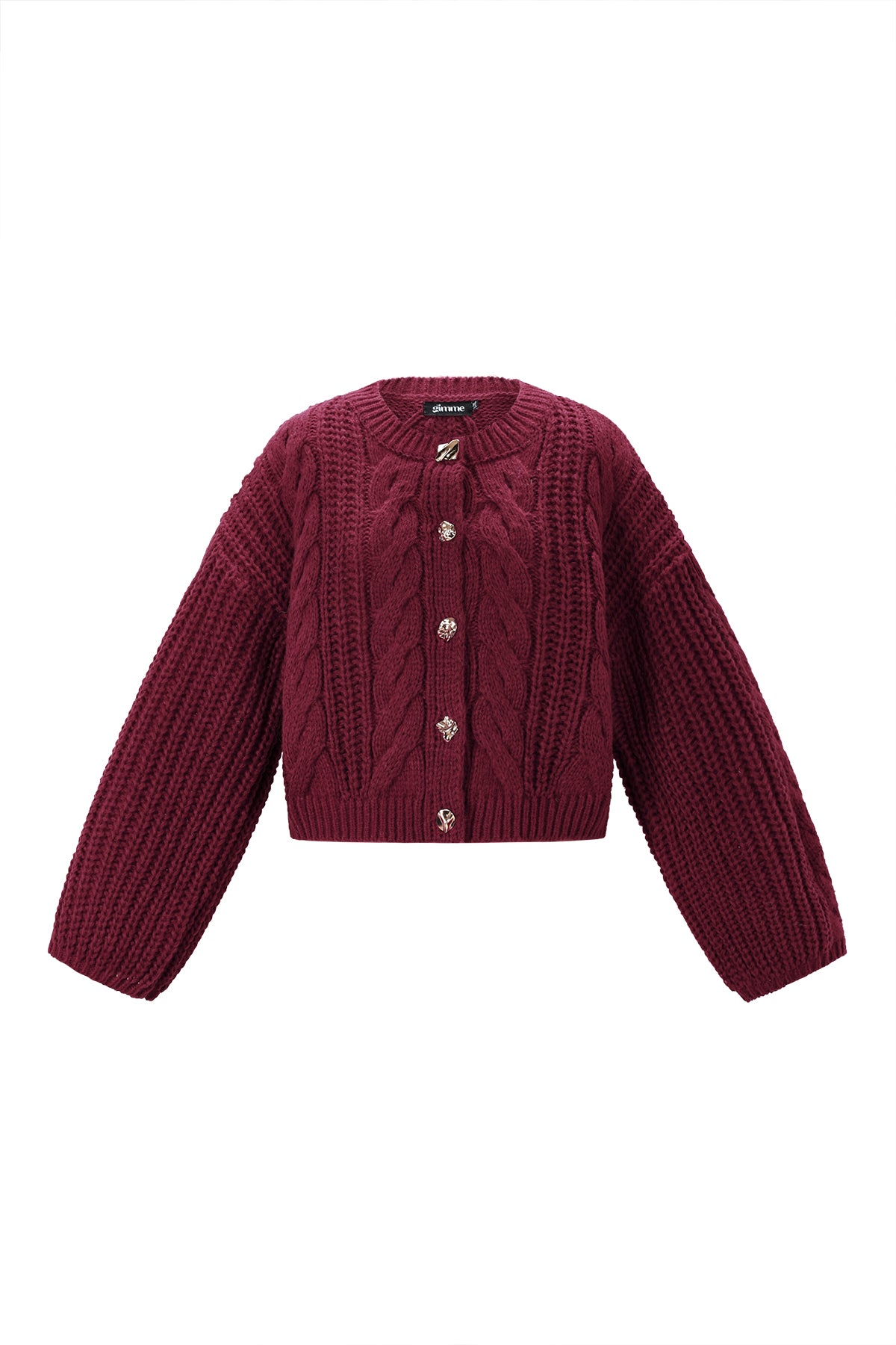 Zopfmuster-Strickjacke