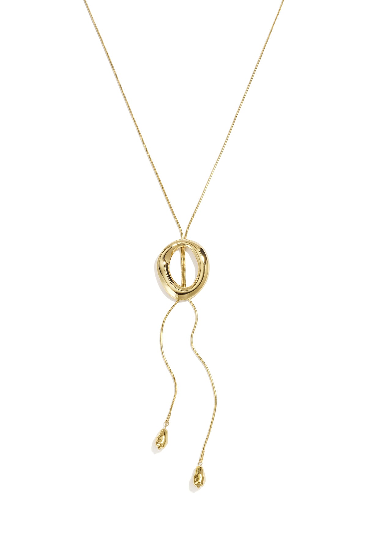 Lange Halsketten aus Edelstahl, unregelmäßige Form, schlichte Alltags-Serie, Damenschmuck