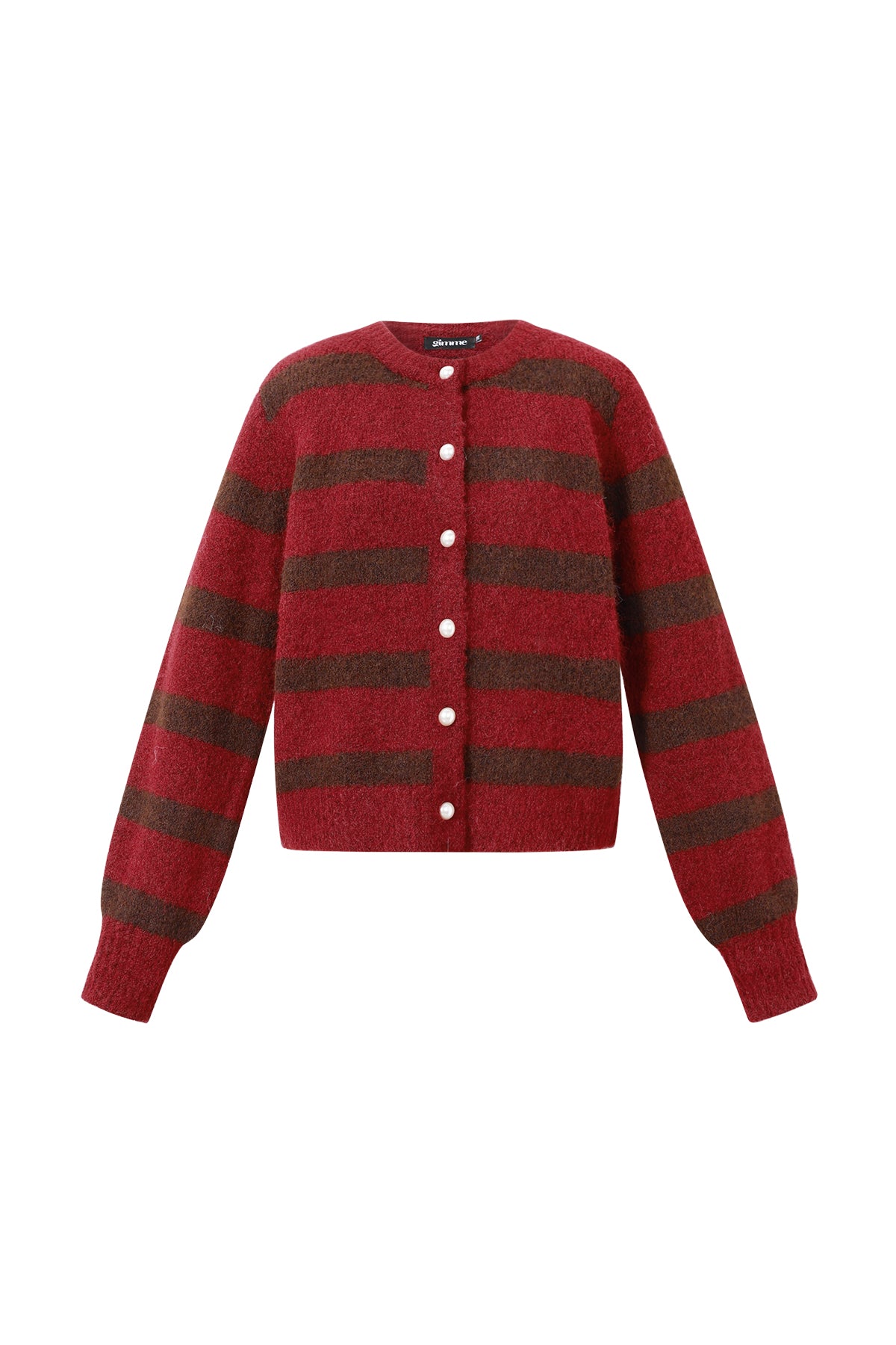Gestrickte Polyesterfaser Damen-Cardigan Casual Streifen