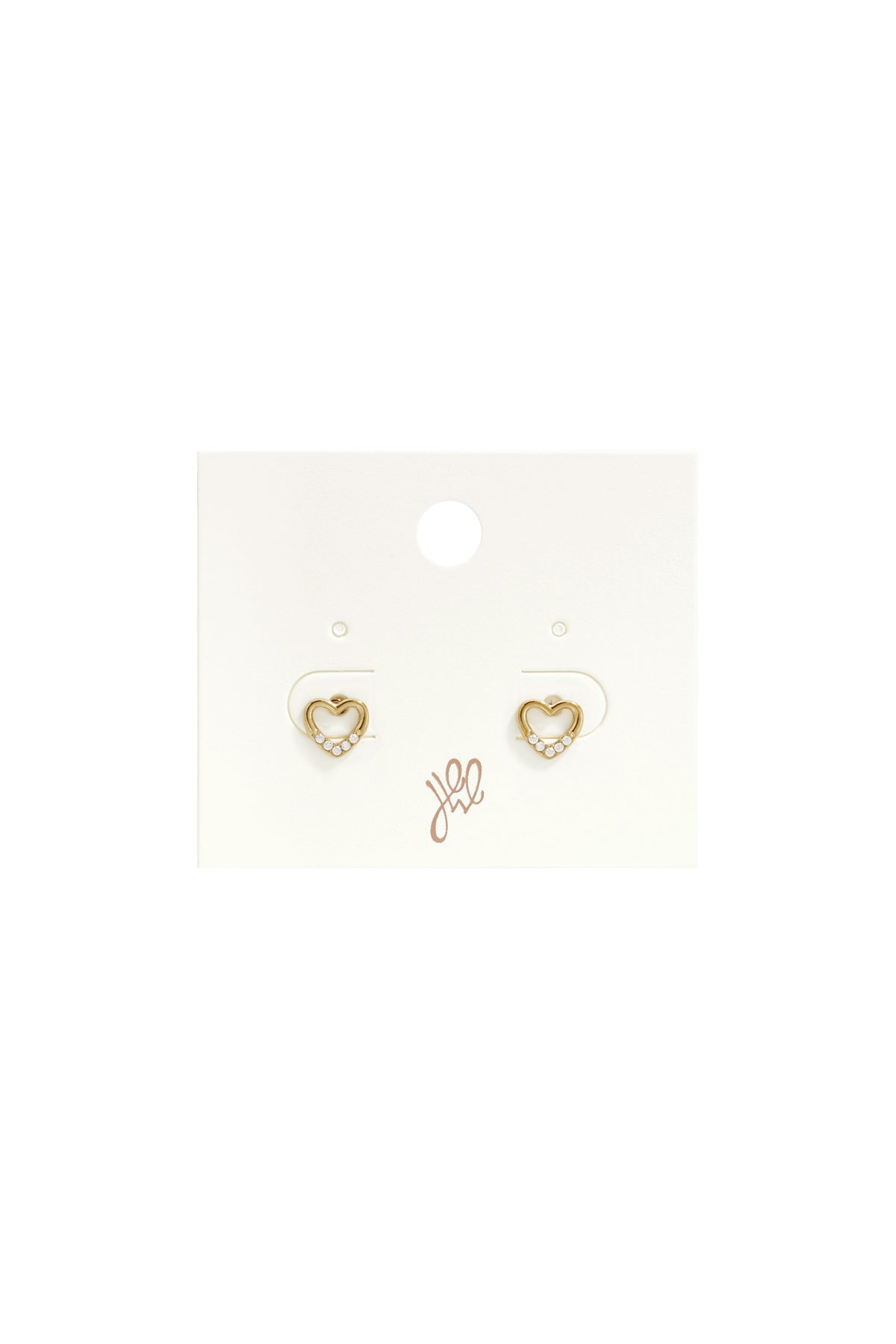 Edelstahl-Ohrstecker, Herz, schlicht, Alltags-Serie, Damenschmuck