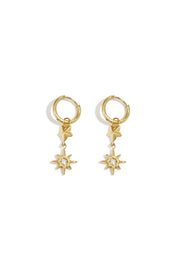 Ohrhänger aus Edelstahl, Stern, schlichte Alltags-Serie, Damenschmuck