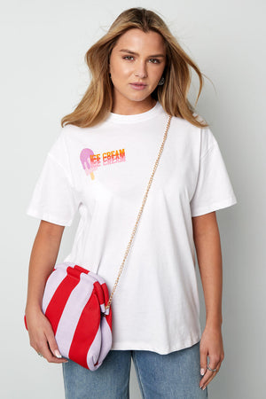 Gestreifte Strandclutch