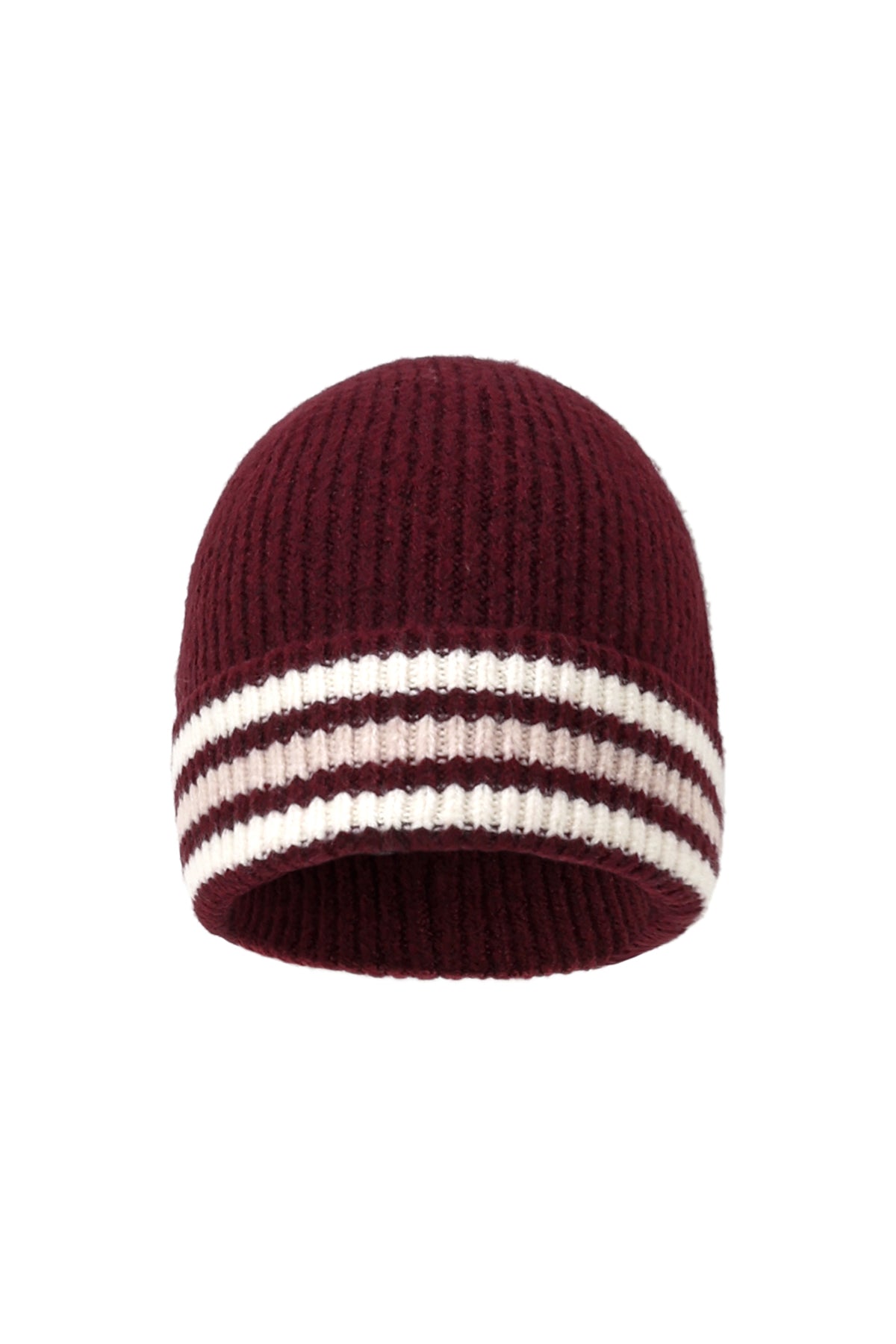 Gestreifte Beanie, lässiges Polyester, Alltagsaccessoire