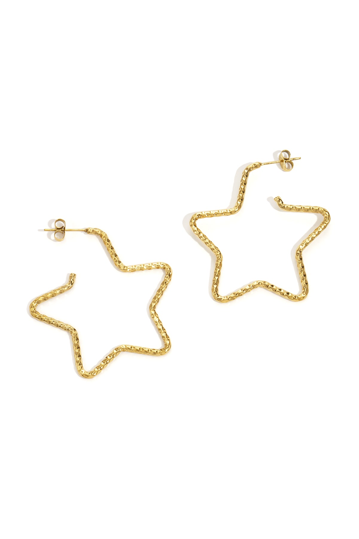 Edelstahl Creolen Stern Casual Täglich Einfache Serie frauen schmuck