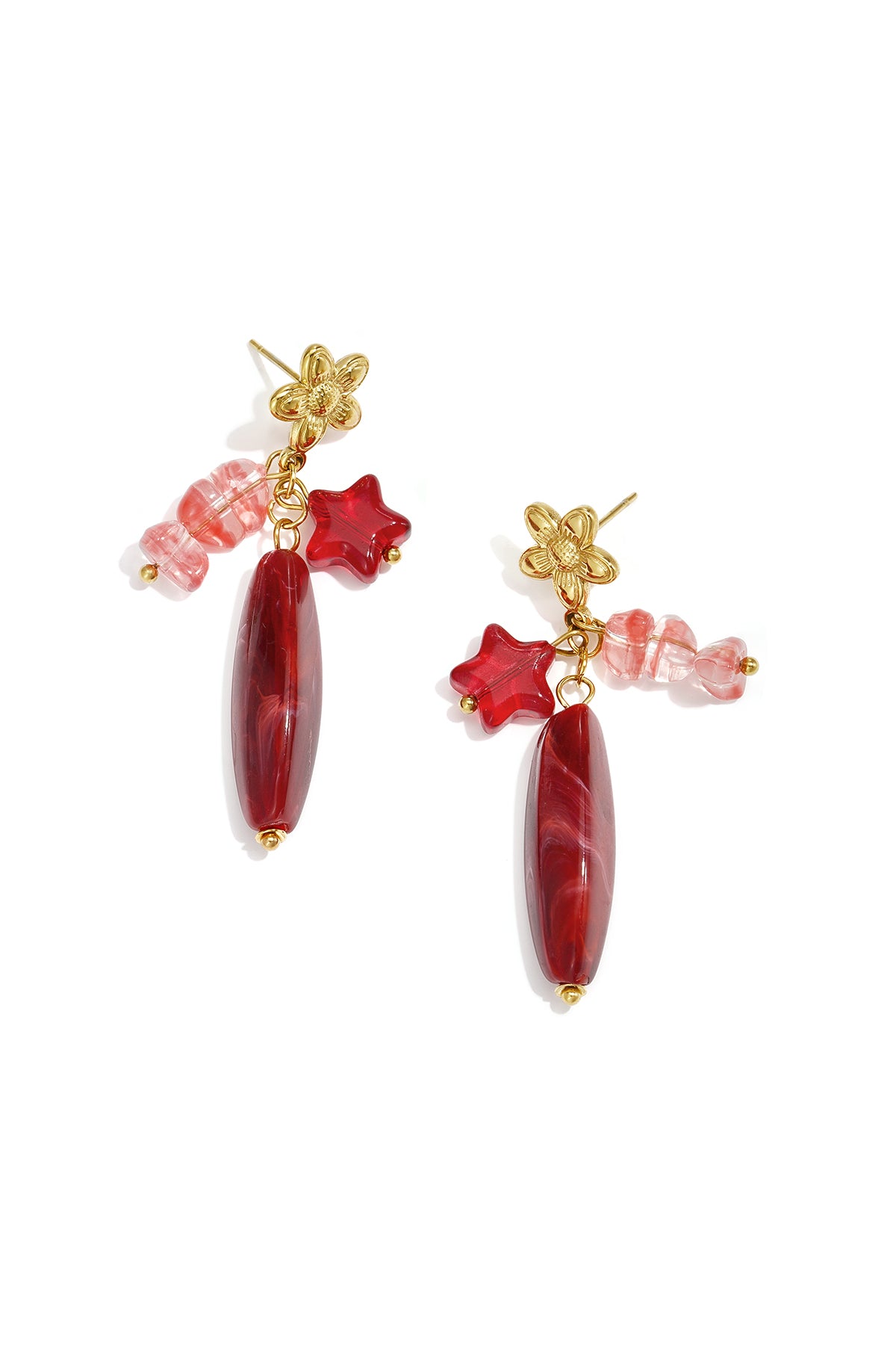 Ohrringe aus Glasperlen, schlichte Modelle der Serie „Alltagsschmuck“, Damenschmuck