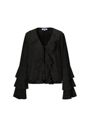 Elegant Botanical Long Sleeve Top for Spring/Summer
