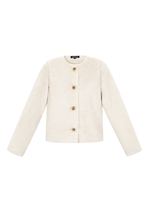 Elegant Off-White and Brown Woven Jackets for Fall/Winter